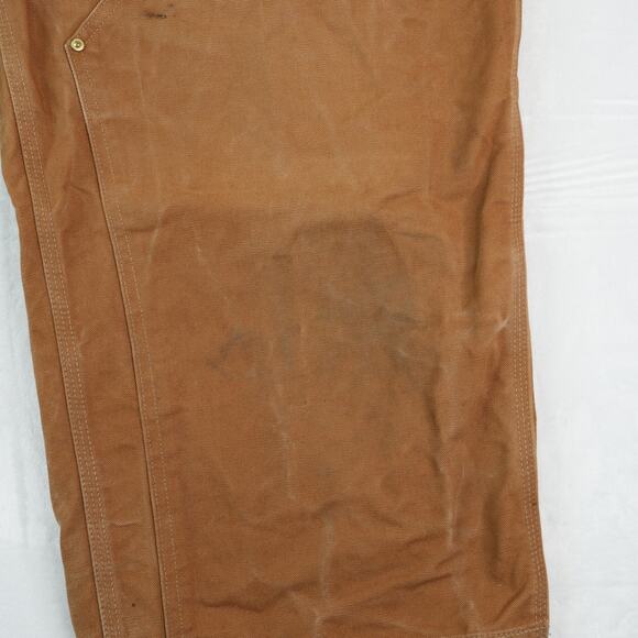 Vtg Carhartt Pants Mens 46x32 Brown B01 Double Knee Canvas Union Y2K Made in USA - Picture 5 of 13